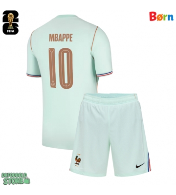 Frankrig Kylian Mbappe #10 Replika Babytøj Udebanesæt Børn VM 2026 Kortærmet (+ Korte bukser)